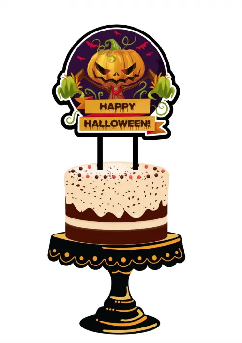 Topo de Bolo Halloween