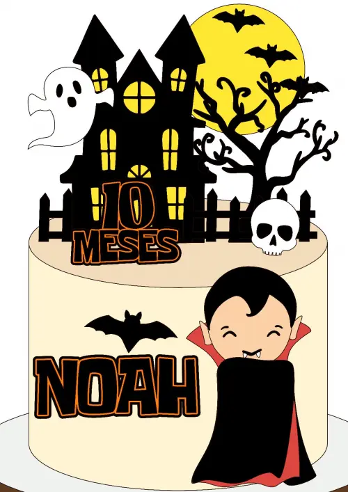 Topo de Bolo Halloween