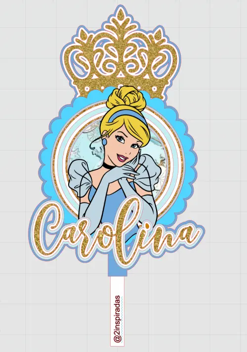 Topo de bolo Cinderela