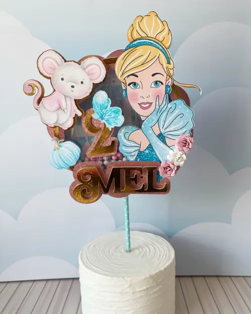 Topo de bolo Cinderela