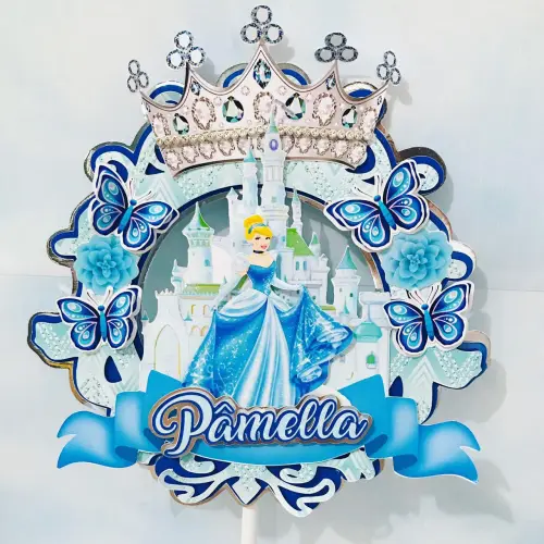 Topo de bolo Cinderela