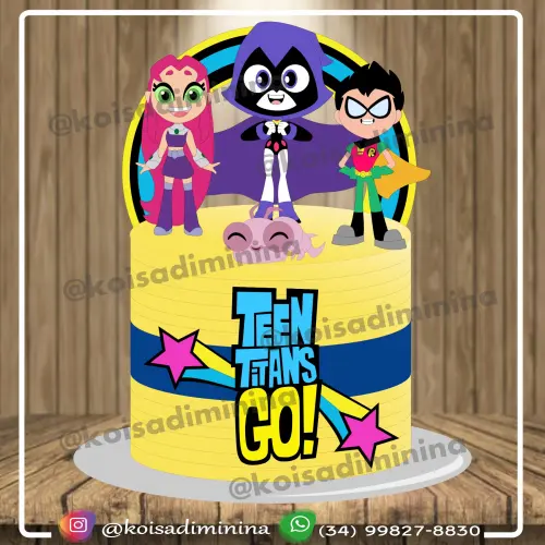 Topo de Bolo Teen Titans