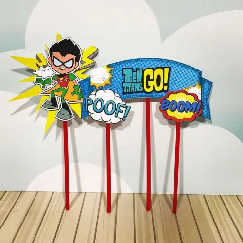 Topo de Bolo Teen Titans