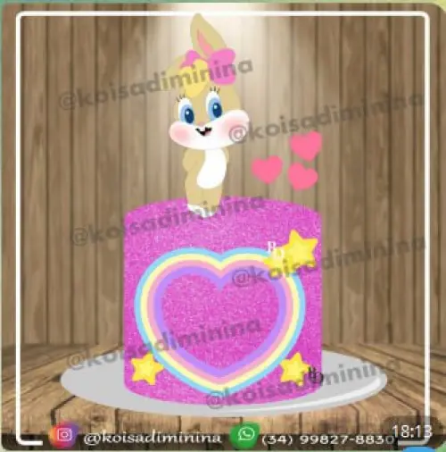 Topo de bolo Looney Tunes