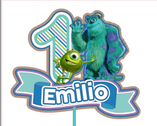 Topo de Bolo Monstros SA