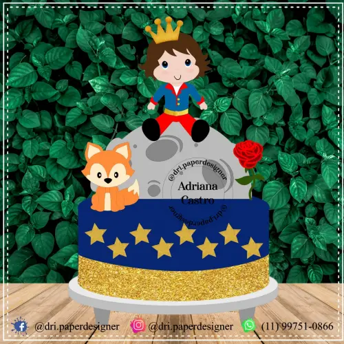 Topo de Bolo Pequeno Principe