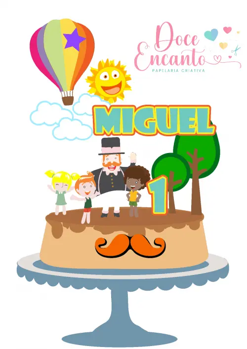 Topo de Bolo Mundo Bita