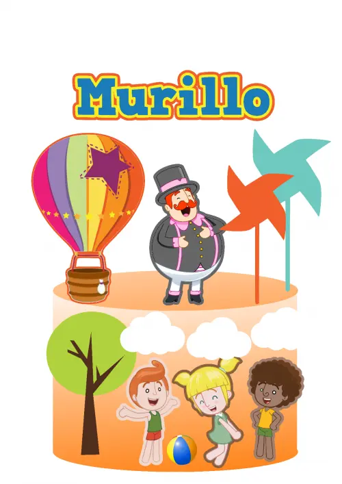 Topo de Bolo Mundo Bita