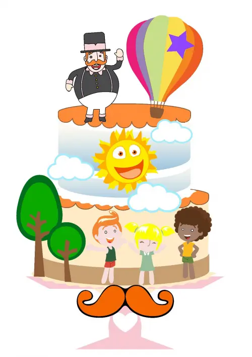 Topo de Bolo Mundo Bita