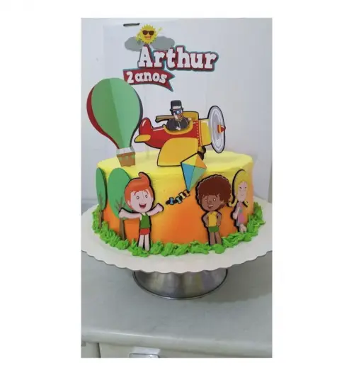 Topo de Bolo Mundo Bita