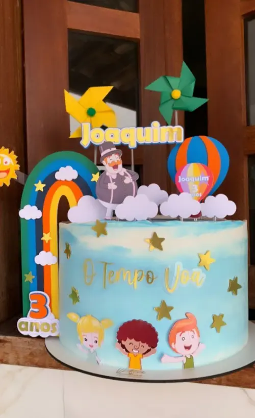 Topo de Bolo Mundo Bita