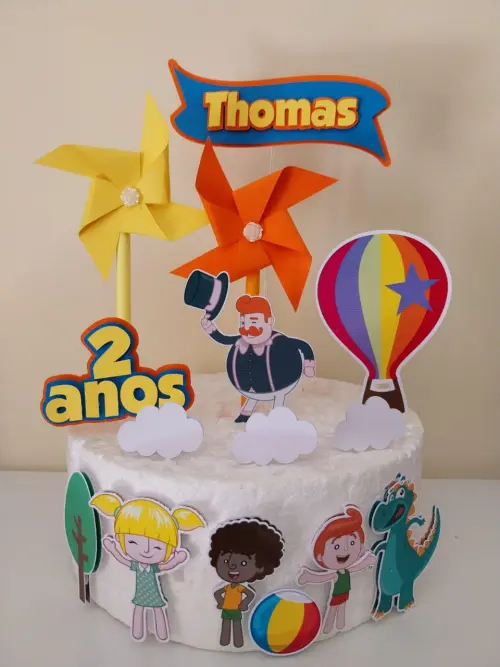 Topo de Bolo Mundo Bita