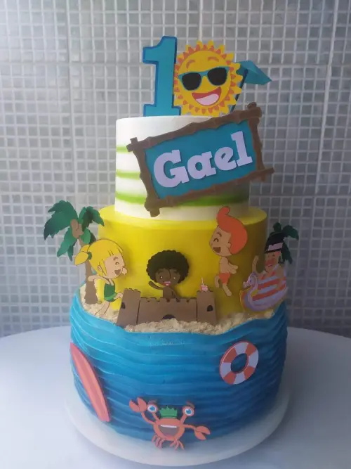 Topo de Bolo Mundo Bita