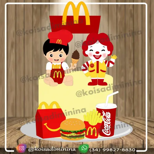 Topo de bolo Mc Donalds