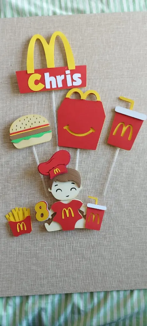 Topo de bolo Mc Donalds