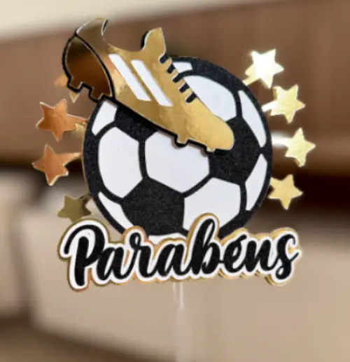 Topo de bolo Futebol