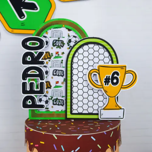 Topo de bolo Futebol