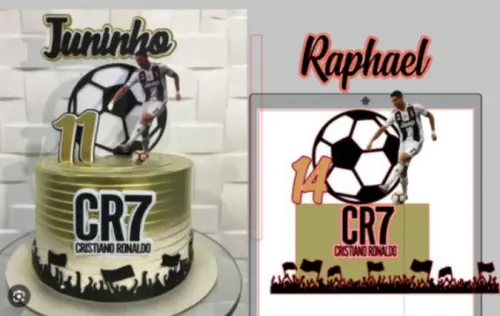 Topo de bolo Futebol