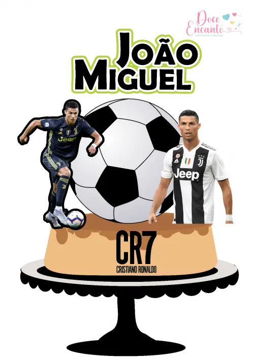 Topo de bolo Futebol