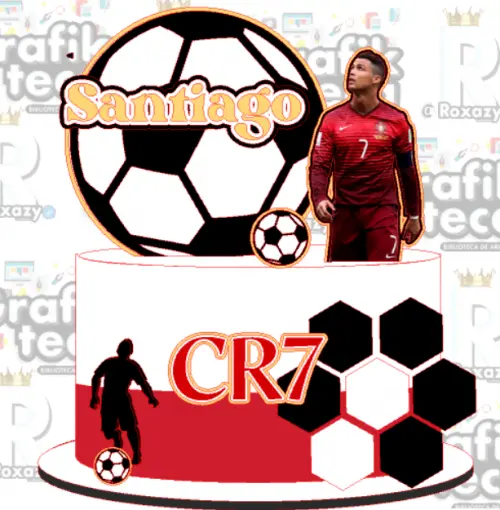 Topo de bolo Futebol