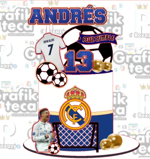 Topo de bolo Futebol