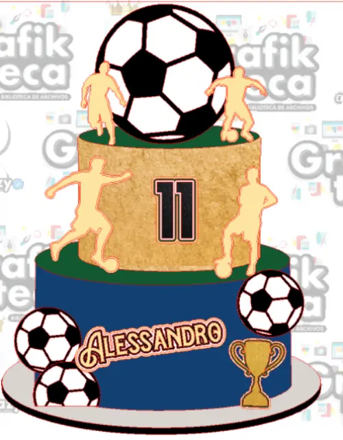 Topo de bolo Futebol