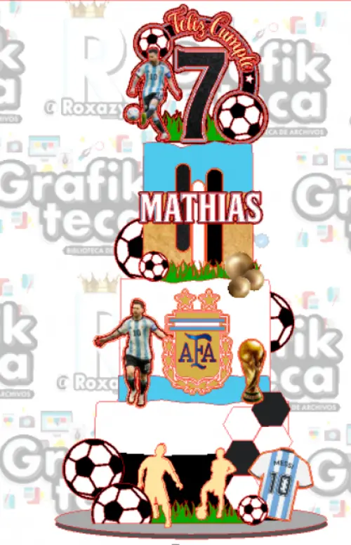 Topo de bolo Futebol