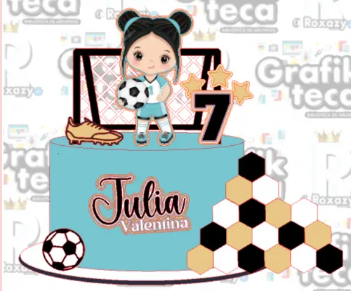 Topo de bolo Futebol