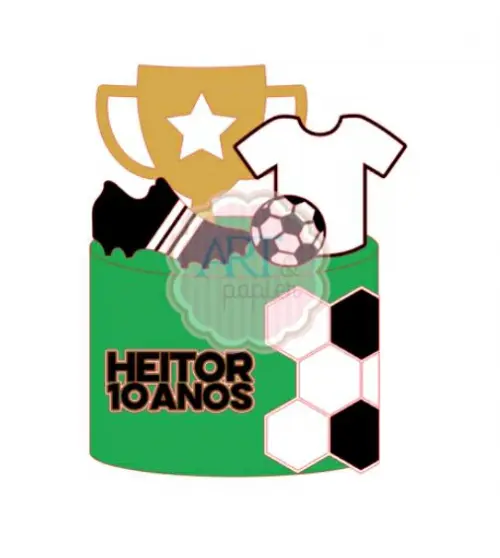 Topo de bolo Futebol