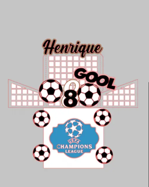 Topo de bolo Futebol