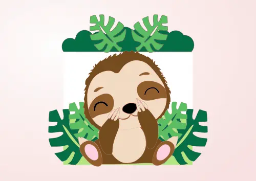 Topo de Bolo Bicho Preguiça