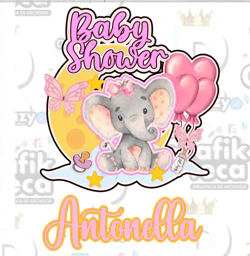 Topo de Bolo Elefantinho