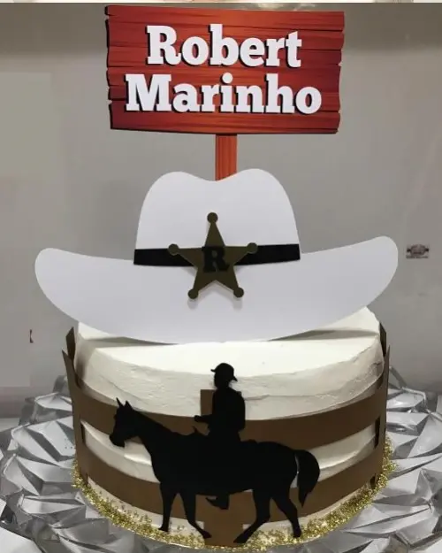 Topo de Bolo Cowboy