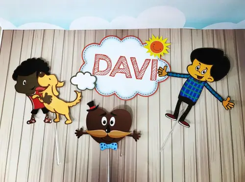 Topo de Bolo 3 Palavrinhas