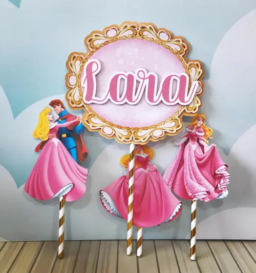 Topo de bolo Bela Adormecida