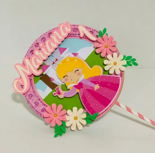 Topo de bolo Bela Adormecida