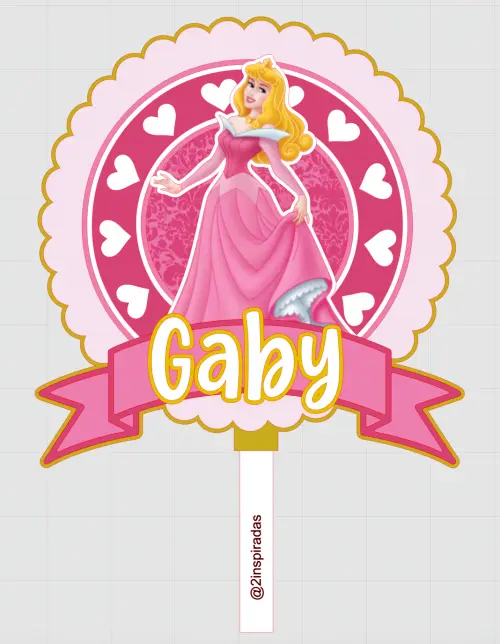 Topo de bolo Bela Adormecida