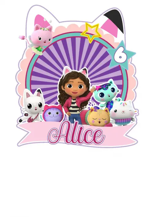 Topo de bolo A casa magica da gaby