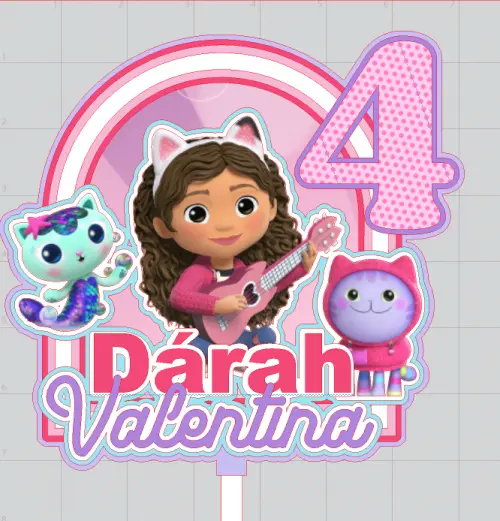 Topo de bolo A casa magica da gaby