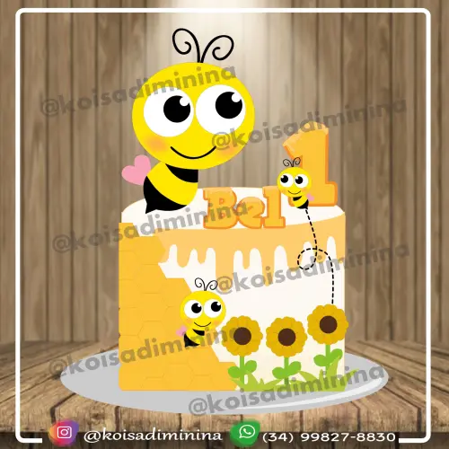 Topo de Bolo Abelhinha