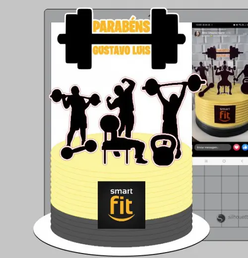 Topo de bolo Crossfit