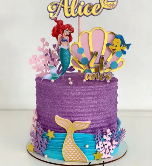 Topo de bolo Ariel