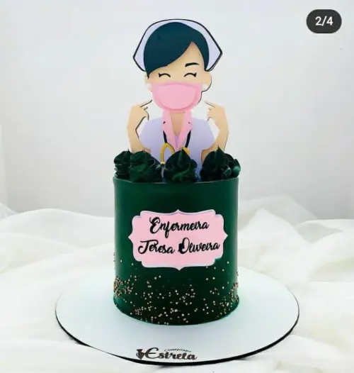 Topo de bolo Enfermeira