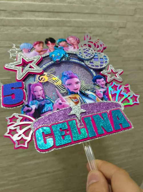 Topo de Bolo KPOP Demon Hunters