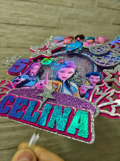 Topo de Bolo KPOP Demon Hunters