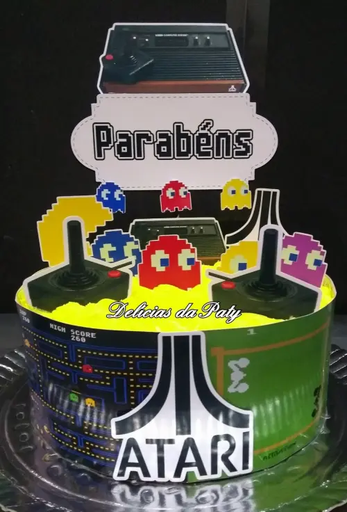 Topo de bolo Atari