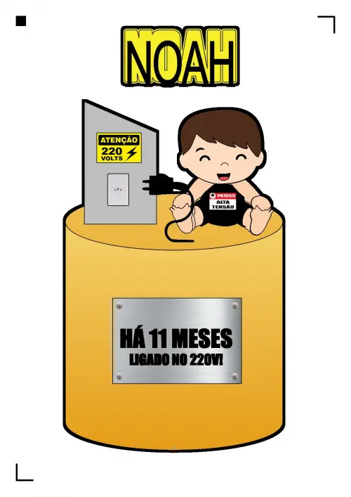 Topo de Bolo Bebe Eletrico