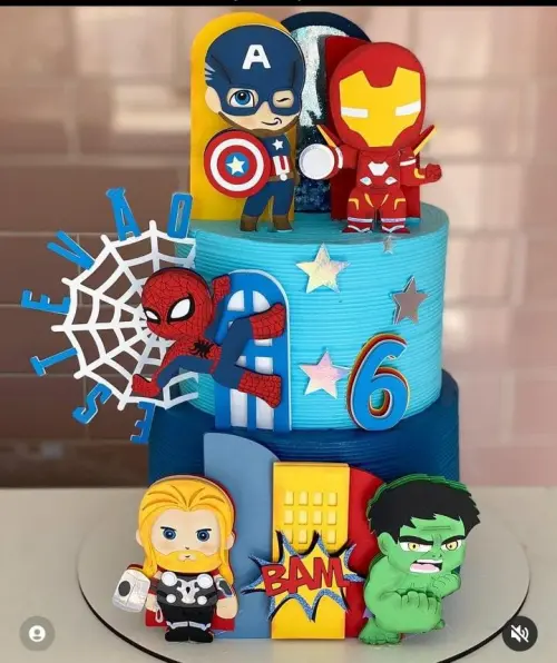 Topo de Bolo Avengers