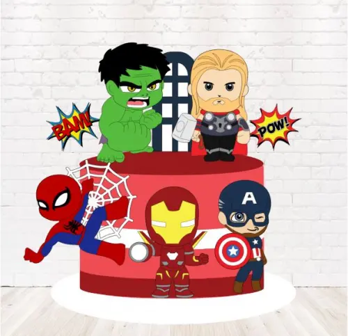 Topo de Bolo Avengers