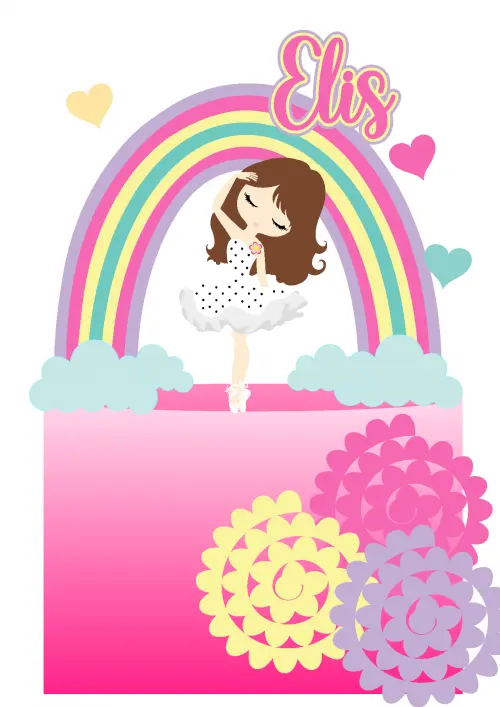 Topo de bolo Bailarina